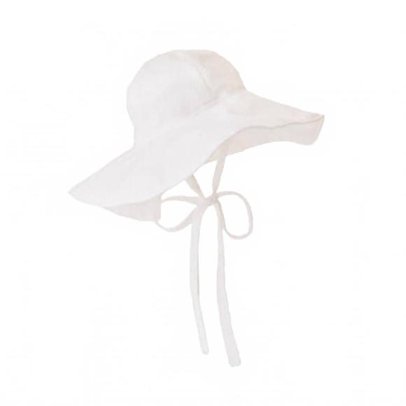 NEW BEAUFORT BONNET kids cindy seersucker sunhat in white - Picture 1 of 2